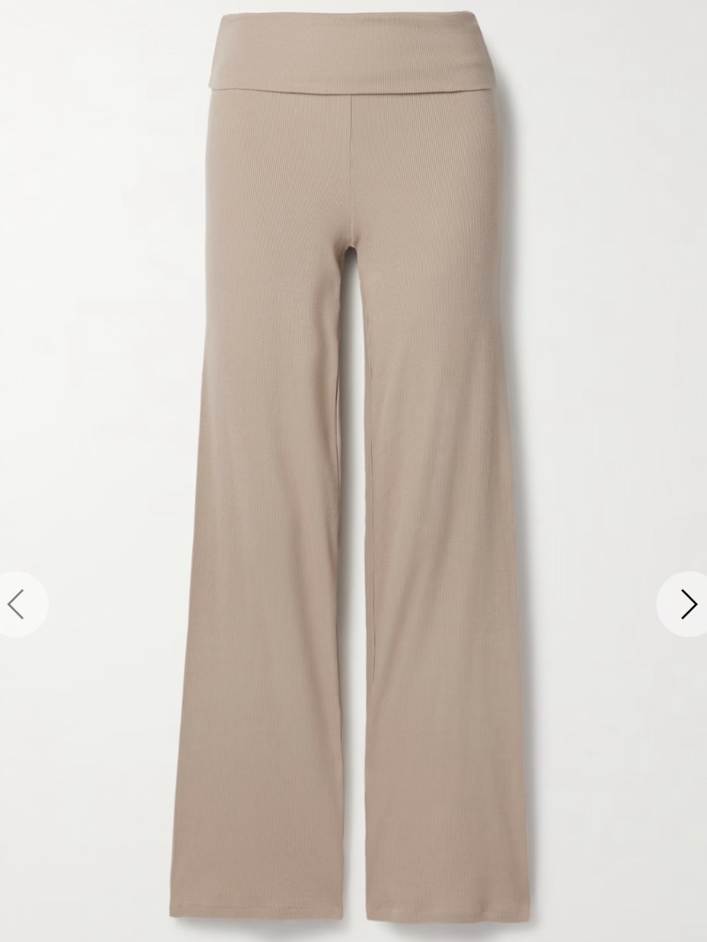 🤎SKIMS Soft Lounge Modal Ribbed Flared Pajama Foldover Pants - Tan Size Medium/M